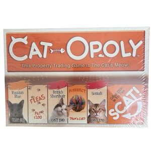 Catopoly The Cat's Meow Property Trading Board Game Ages 8+ 2-6 Players Made USA